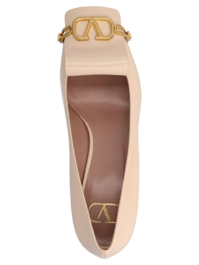 Shop Valentino Vlogo Club Shoes In Beige