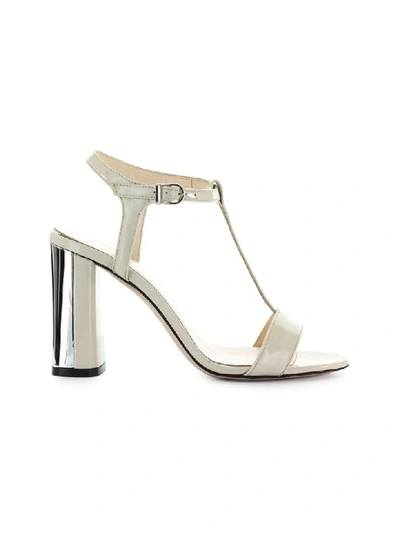 Shop Marc Ellis Ivory Patent Silver Sandal In Latte