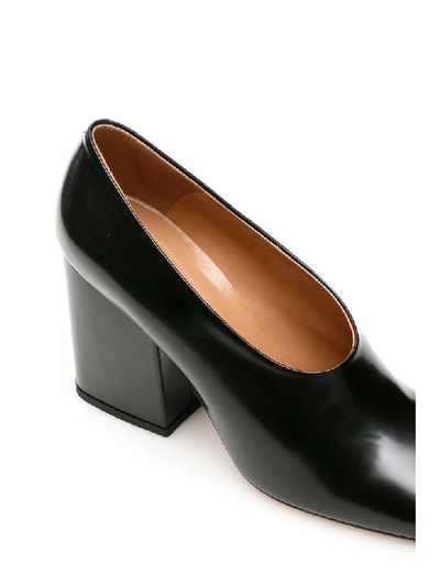 Shop Marni Brushed Calfskin Pumps In Black (black)