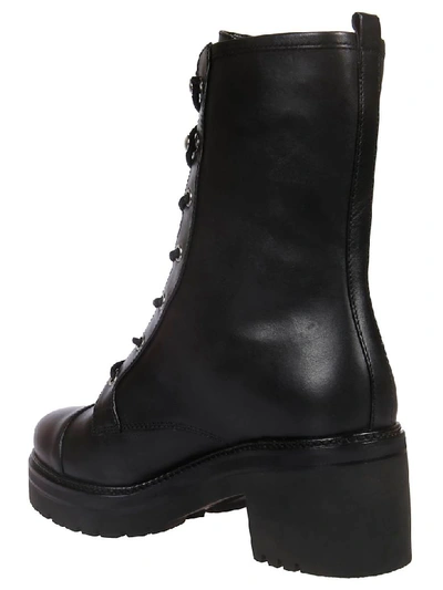 Michael Kors Anaka Bootie Combat Boots In Black Leather | ModeSens
