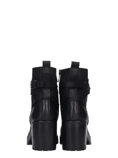 Shop Strategia High Heels Ankle Boots In Black Leather