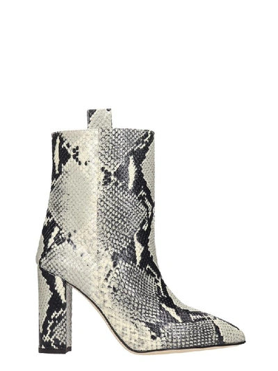 Shop Paris Texas High Heels Ankle Boots In Animalier Leather