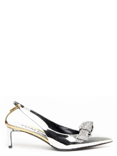 Shop Tom Ford Knot Mirror Shoes In Silver