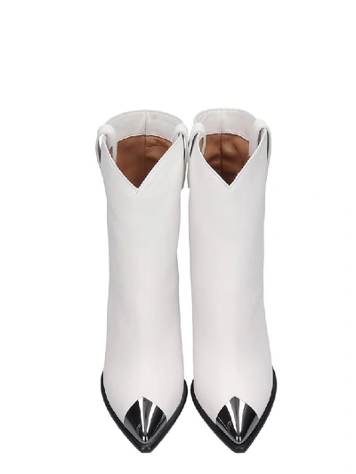 Shop The Seller Texan Ankle Boots In White Leather
