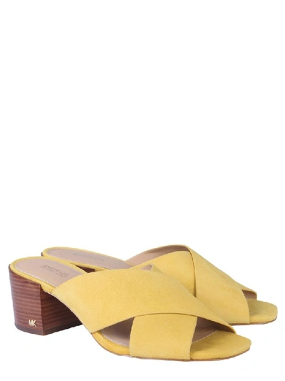 Shop Michael Michael Kors Lou Lou Mule In Giallo