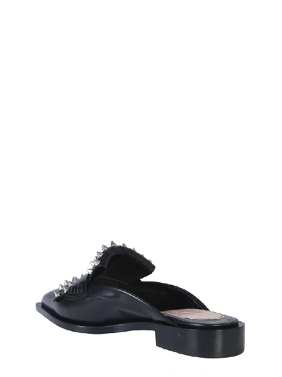 Shop Alexander Mcqueen Leather Sandals In Nero