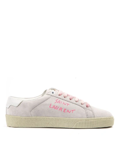 Shop Saint Laurent Sneakers Court Classic Sl/06 In Suede In Antique White