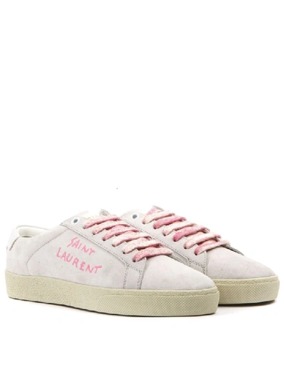 Shop Saint Laurent Sneakers Court Classic Sl/06 In Suede In Antique White