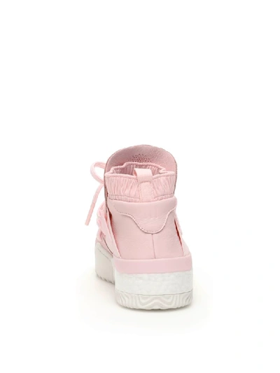 Shop Adidas Originals By Alexander Wang Aw Bball Sneakers In Clear Pink Core White (pink)