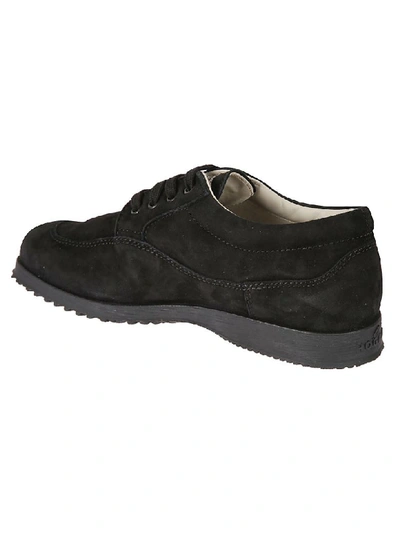 Shop Hogan Traditional Lace Up Shoes In Black