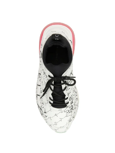 Shop Stella Mccartney Monogram Eclypse Sneakers In White Black (white)