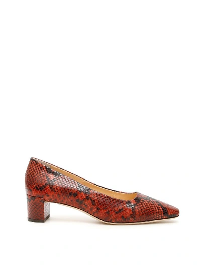Shop By Far Andrea Pumps In Burgundy (red)