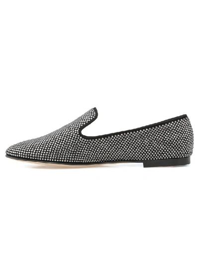 Shop Giuseppe Zanotti Loafer With Strass In Black