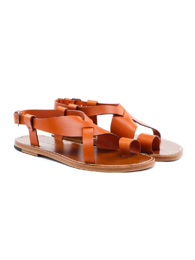 Shop Bottega Veneta Flat Sandal In Cotto