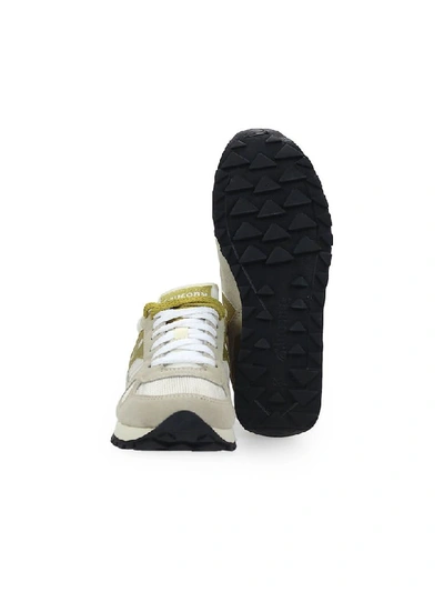 Shop Saucony Shadow White Gold Sneaker In White / Gold (white)