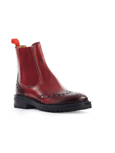 Shop Barracuda Aged Red Chelsea Boot In Rosso (red)