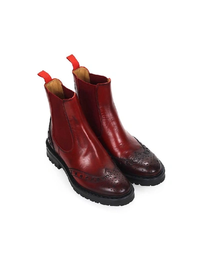 Shop Barracuda Aged Red Chelsea Boot In Rosso (red)