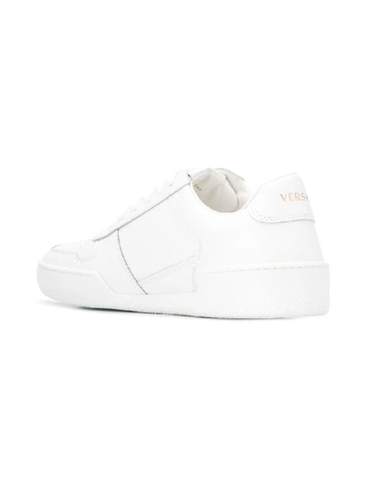 Shop Versace Sneaker Patch In O Bianco/oro