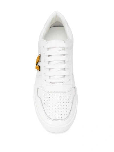 Shop Versace Sneaker Patch In O Bianco/oro