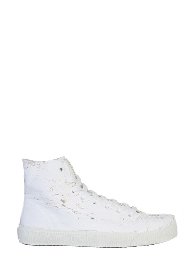Shop Maison Margiela High Top Tabi Sneaker In Bianco