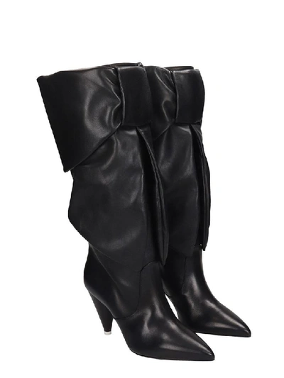 Shop Attico High Heels Boots In Black Leather