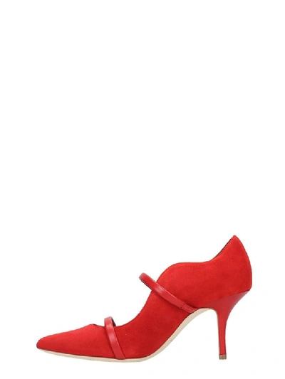 Shop Malone Souliers Maureen 70 Pumps In Red Suede