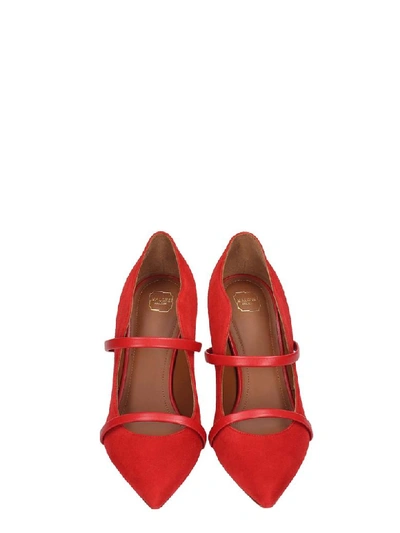 Shop Malone Souliers Maureen 70 Pumps In Red Suede