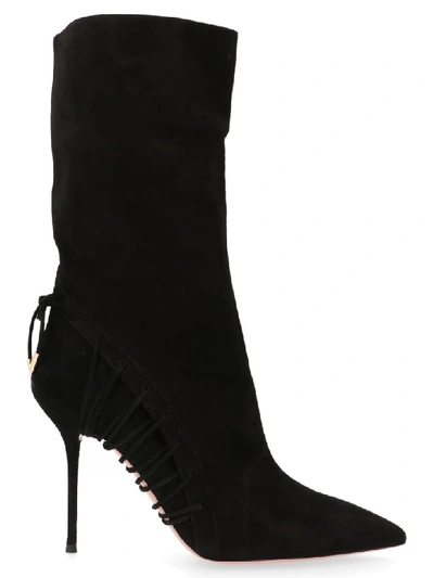 Shop Aquazzura All Mine Boot Shoes In Black