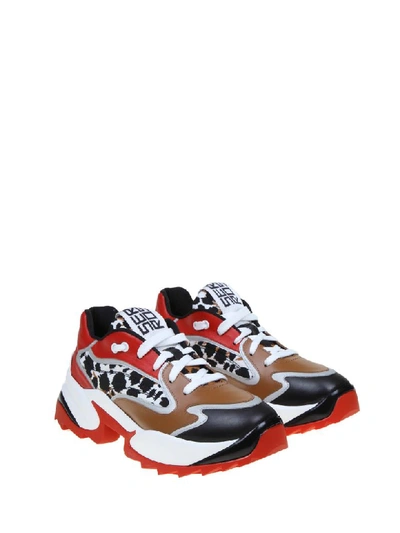 Shop Sergio Rossi Extreme Sneakers In Leather In Carmine