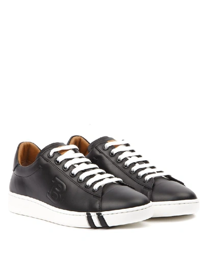 Shop Bally Wivian Black Leather Sneakers