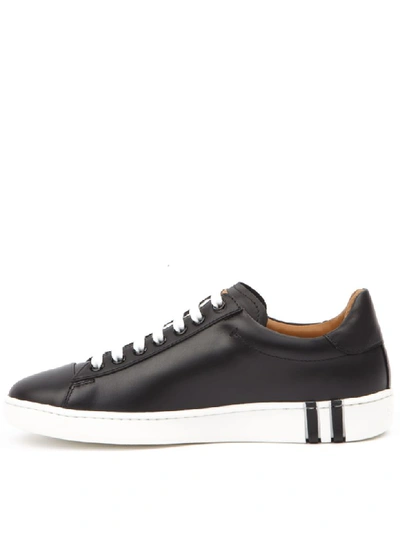 Shop Bally Wivian Black Leather Sneakers