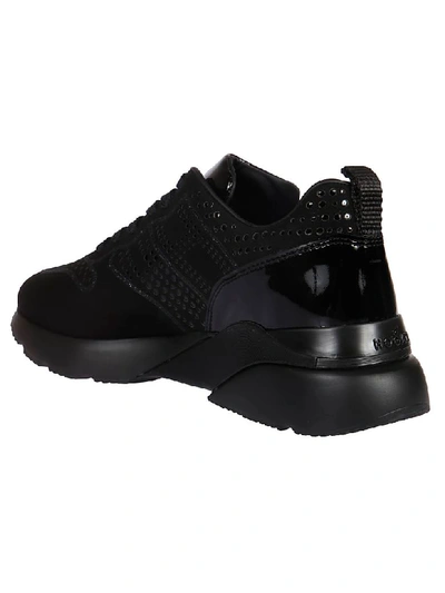 Shop Hogan Active One Perforated Sneakers In Black