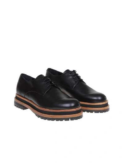 Shop Paloma Barceló Paloma Barcelo Dagny Lace-up In Black Leather