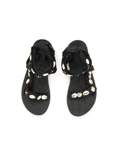 Shop Arizona Love Shell Trekky Sandals In Shell (black)