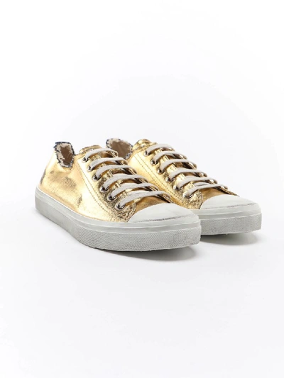 Shop Saint Laurent Bedford Low Sneaker In Oro+nero