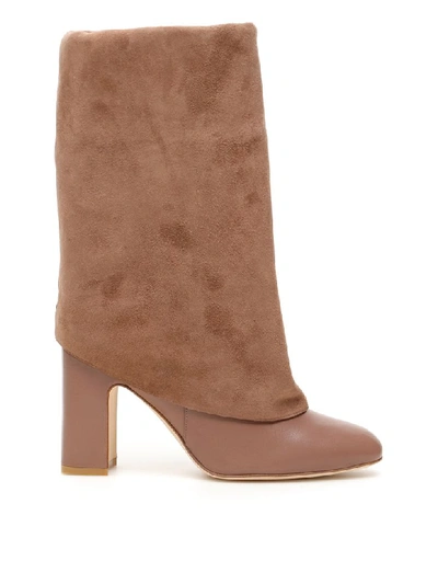 Shop Stuart Weitzman Lucinda Boots In Taupe