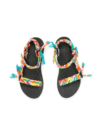 Shop Arizona Love Tie-dye Trekky Sandals In Tie And Dye (green)