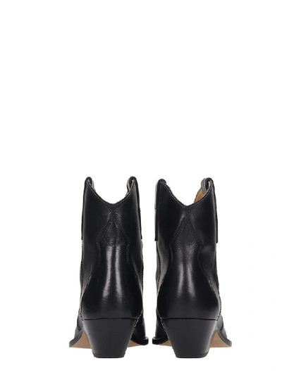 Shop Isabel Marant Dewina Texan Ankle Boots In Black Leather