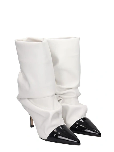 Shop Marc Ellis High Heels Ankle Boots In White Leather