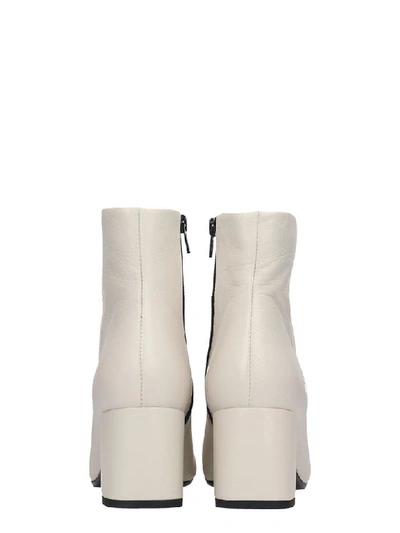 Shop Fabio Rusconi High Heels Ankle Boots In White Leather