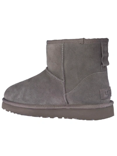 Shop Ugg Classic Mini Logo Boots In Grey