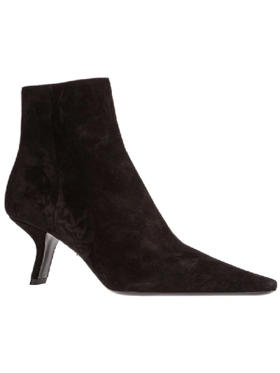 Shop Prada Opanca Heeled Ankle Boots In Nero