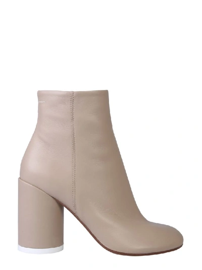 Shop Mm6 Maison Margiela 6ankle Boot With Heel In Beige