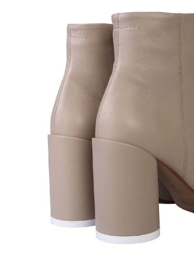 Shop Mm6 Maison Margiela 6ankle Boot With Heel In Beige