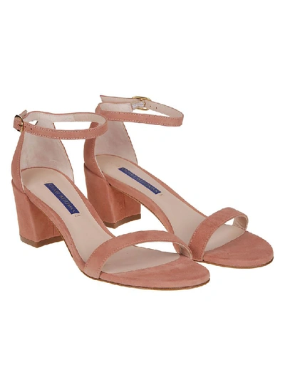 Shop Stuart Weitzman Simple Buckled Sandals In Desert Rose