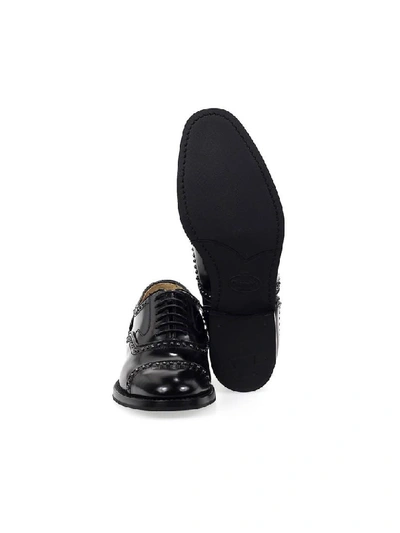 Shop Church's Polished Fume Black Anna Met Oxford Lace-up In Nero (black)