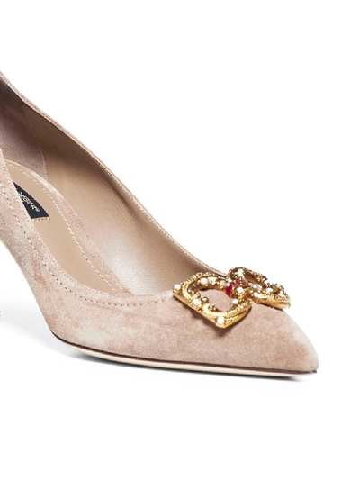 Shop Dolce & Gabbana High-heeled Shoe In Castoro