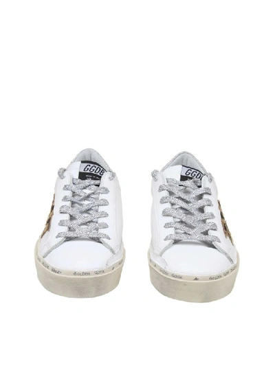 Shop Golden Goose Hi Star Sneakers In White Color Leather