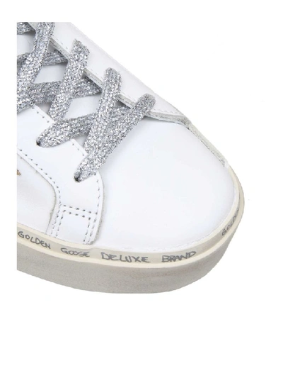 Shop Golden Goose Hi Star Sneakers In White Color Leather