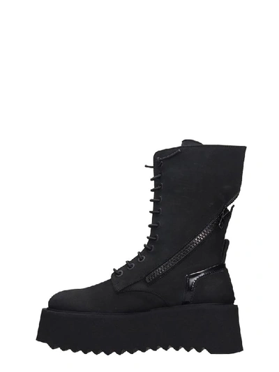 Shop Bruno Bordese Ripple Boot Combat Boots In Black Nubuck